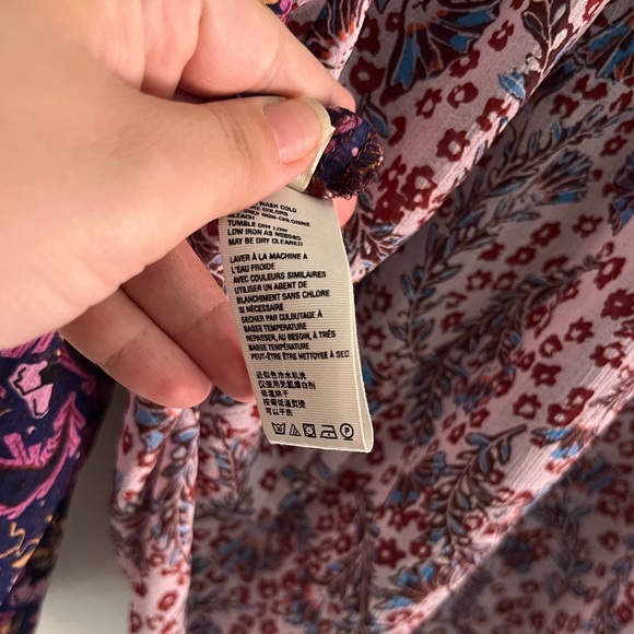 Free People - Dani Blouse Dark Combo - Size Small - Picture 9 of 9